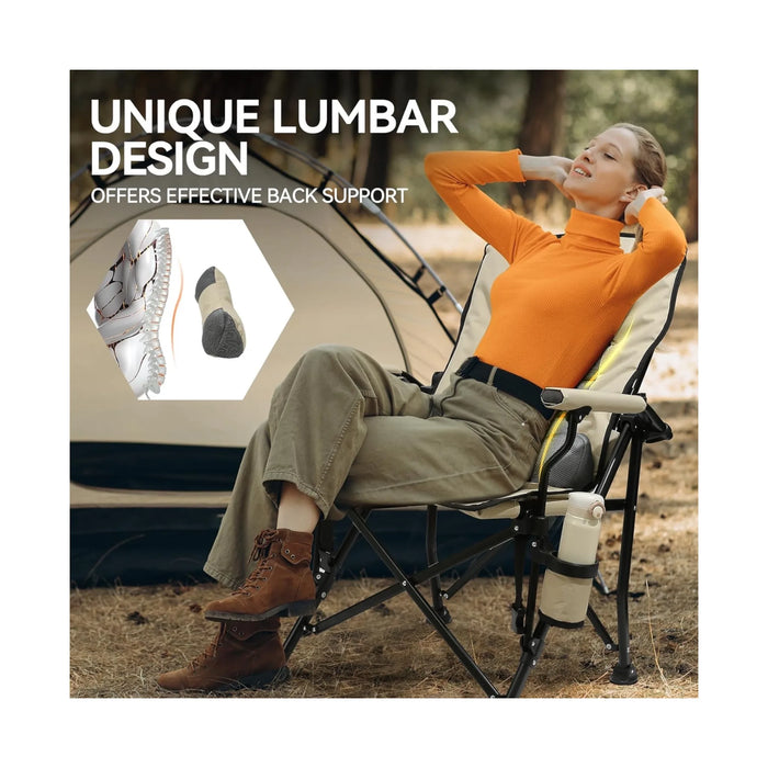 Folding Camping Chair with Footrest, Premium folding camping chair with detachable footrest, at TaMiMi Projects in Qatar.