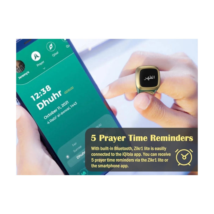 Zikr Smart Tasbih Ring with OLED Display
