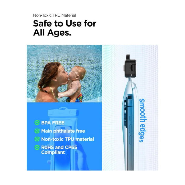 Spigen Water-proof Cover For phones, the possibility of diving up to 30 meters, from TaMiMi Projects in Qatar.