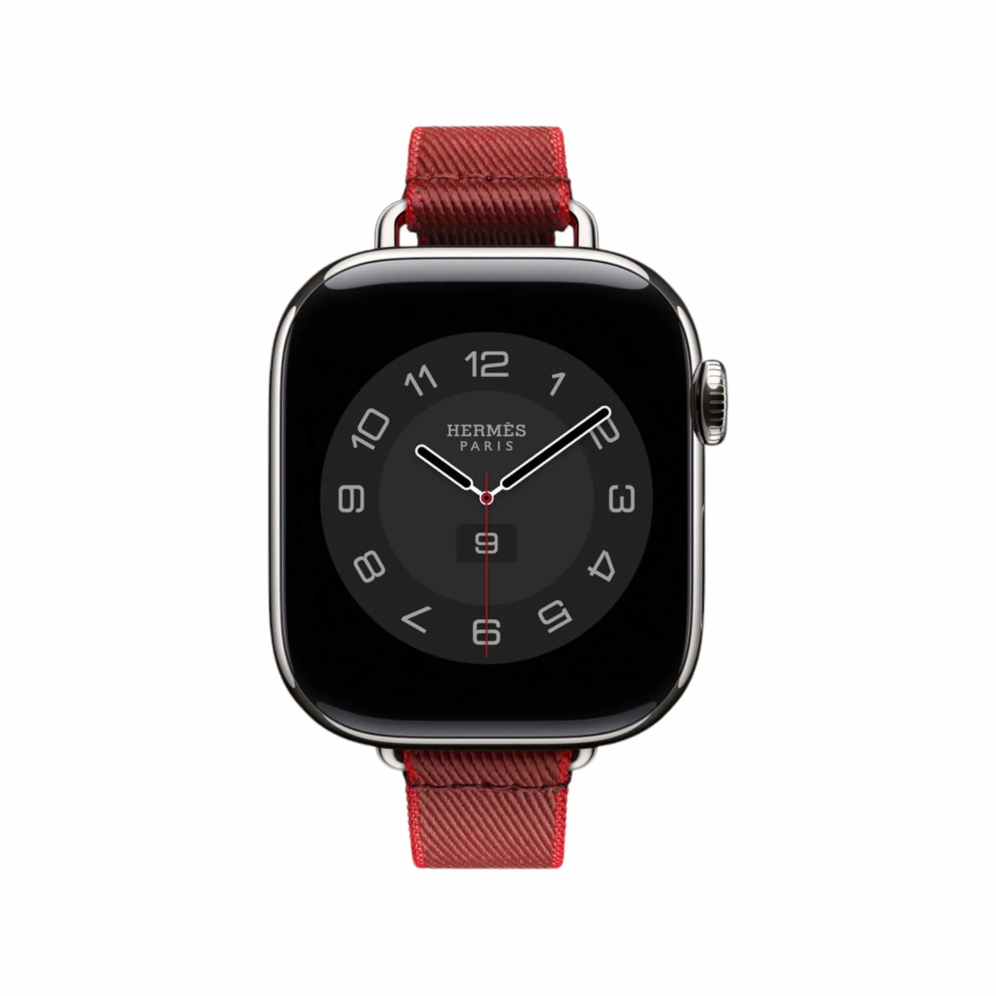 Hermès Apple Watch band 42mm Twill Jump - Rouge Grenat Hermès Apple Watch band 42mm Twill Jump - Rouge Grenat
