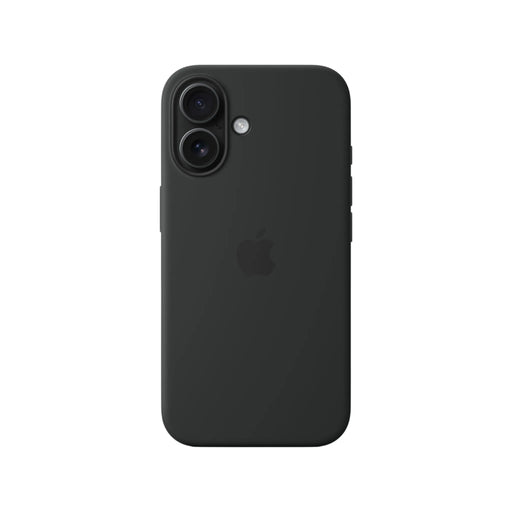 Apple iPhone 16 Silicone Case with MagSafe in Black, Available now from TaMiMi Projects in Qatar.