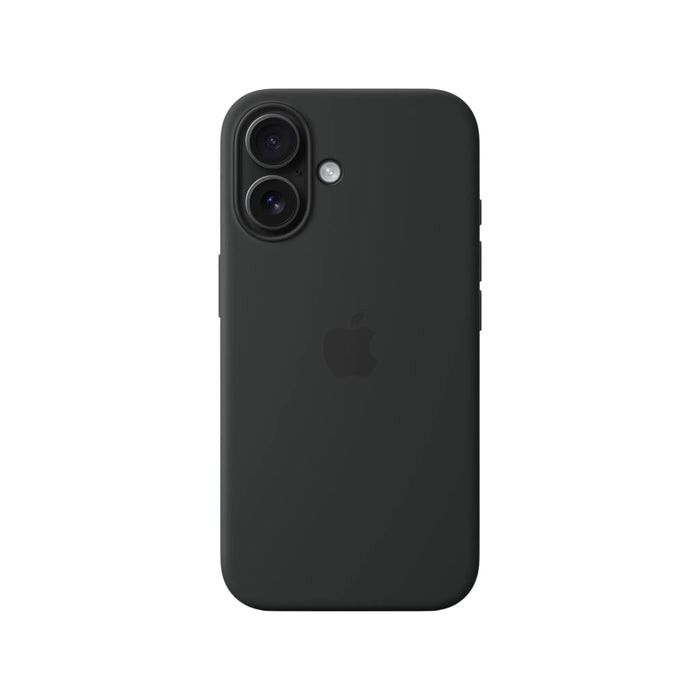 Apple iPhone 16 Silicone Case with MagSafe in Black, Available now from TaMiMi Projects in Qatar.
