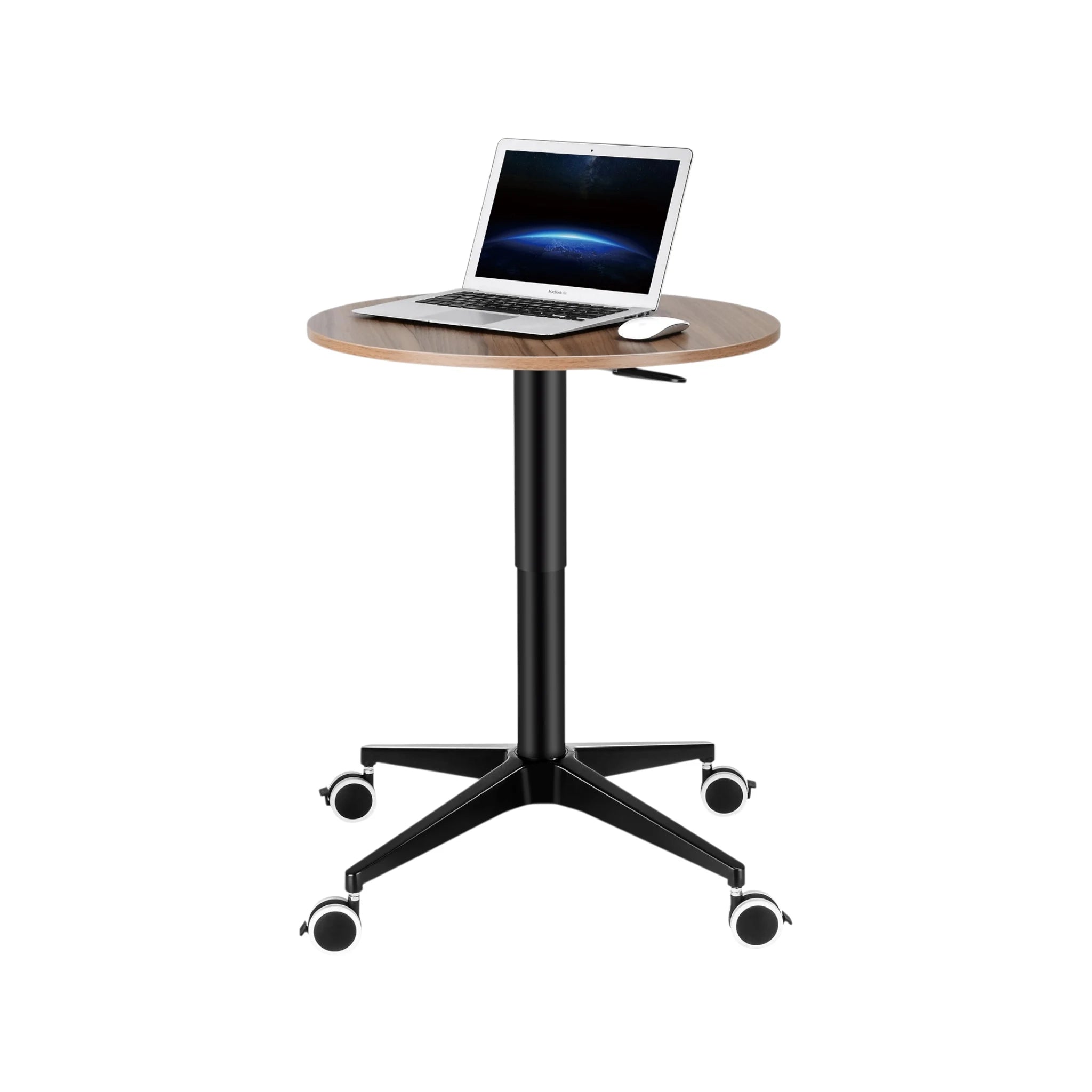Adjustable Round Floor Table - Hickory Adjustable Round Floor Table - Hickory