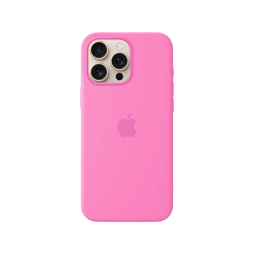 Apple iPhone 16 Pro Max Silicone Case with MagSafe in Peony, Available now at TaMiMi Projects in Qatar.