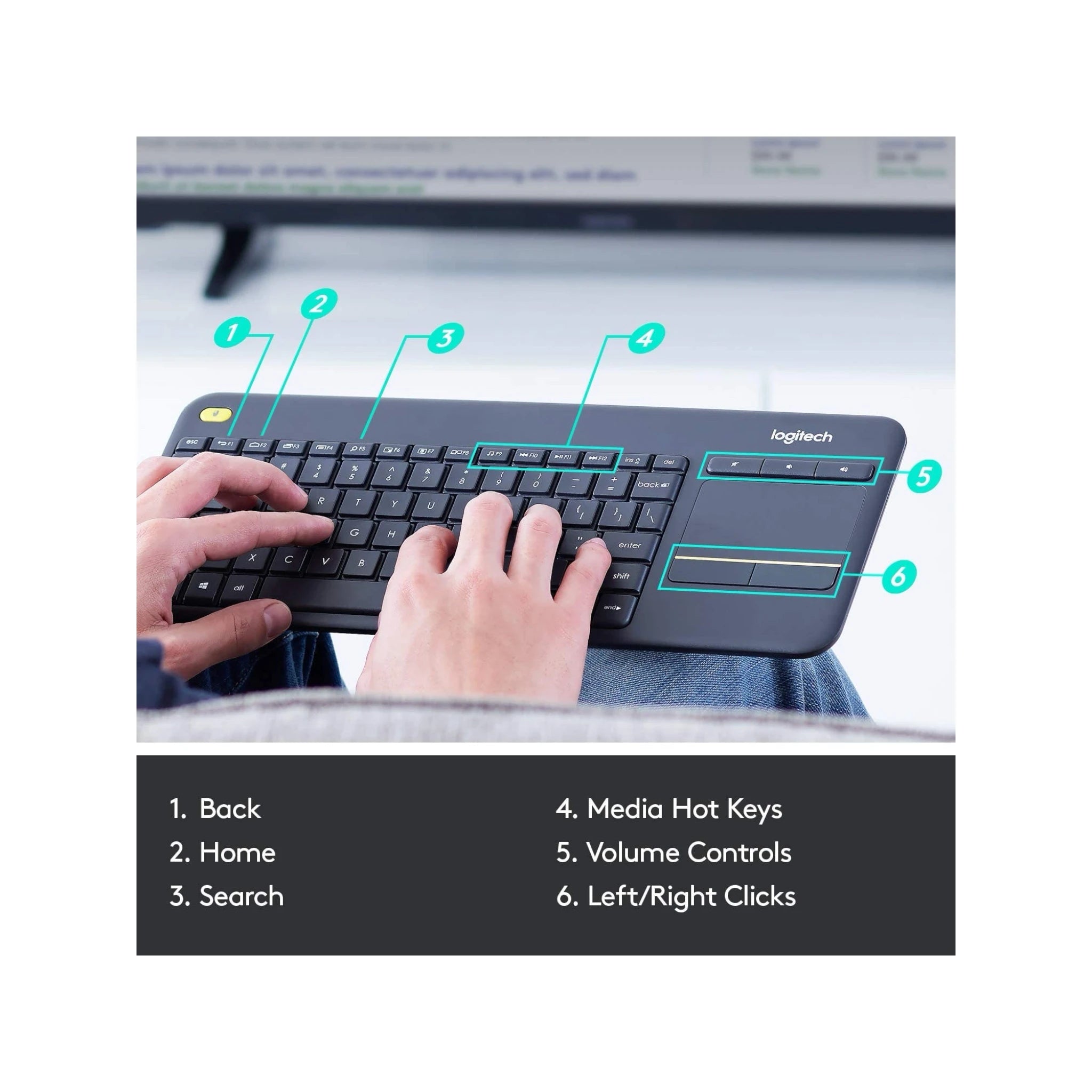Logitech K400 Plus Wireless Keyboard Logitech K400 Plus Wireless Keyboard