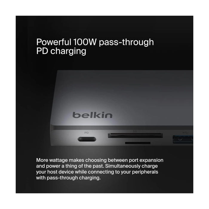 Belkin USB-C Hub 7-in-1 MultiPort Adapter 100W