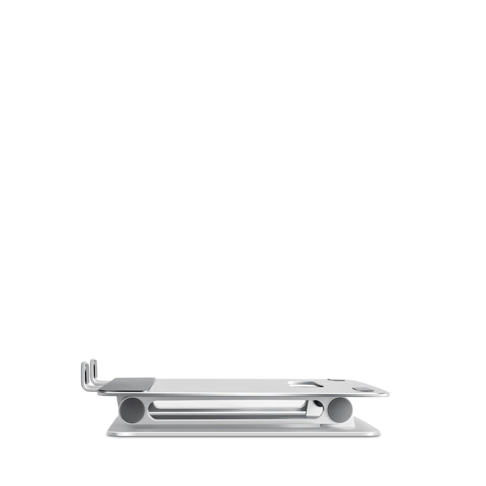 Adjustable aluminum stand for 10-16 inch laptops and iPads, ergonomic, stable - TaMiMi Projects in Qatar.