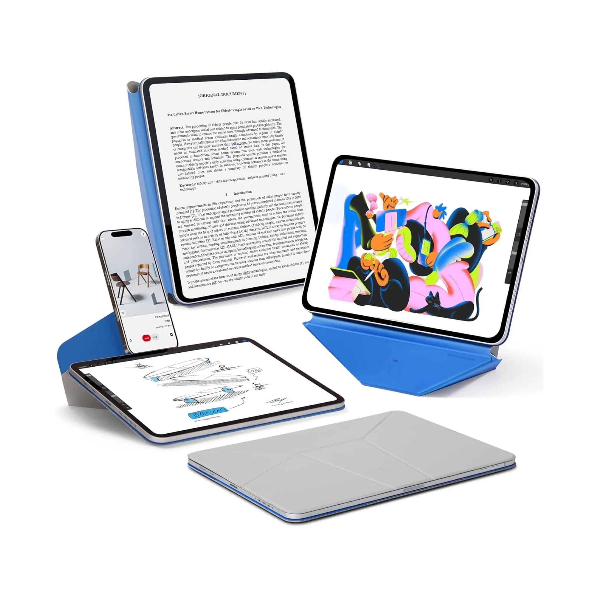 MOFT Dynamic Folio iPad Pro 13-inch (M4/M5) - Cement x Sapphire MOFT Dynamic Folio iPad Pro 13-inch (M4/M5) - Cement x Sapphire