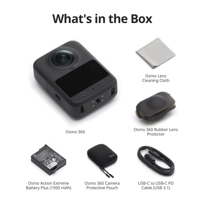 ‫احصل على DJI Osmo 360 من تميمي بروجكتس في قطر. تصوير 8K بزاوية 360°، صور 120MP، مقاومة للماء، بطارية قوية 100 دقيقة.