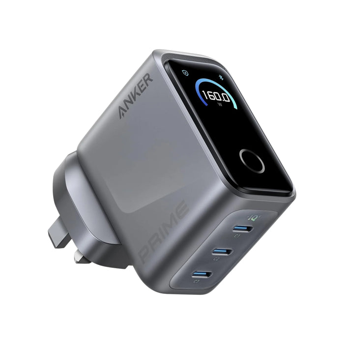 Anker Prime 160W 3-Port USB-C Charger, Supports up to 140W fast charging from any port.