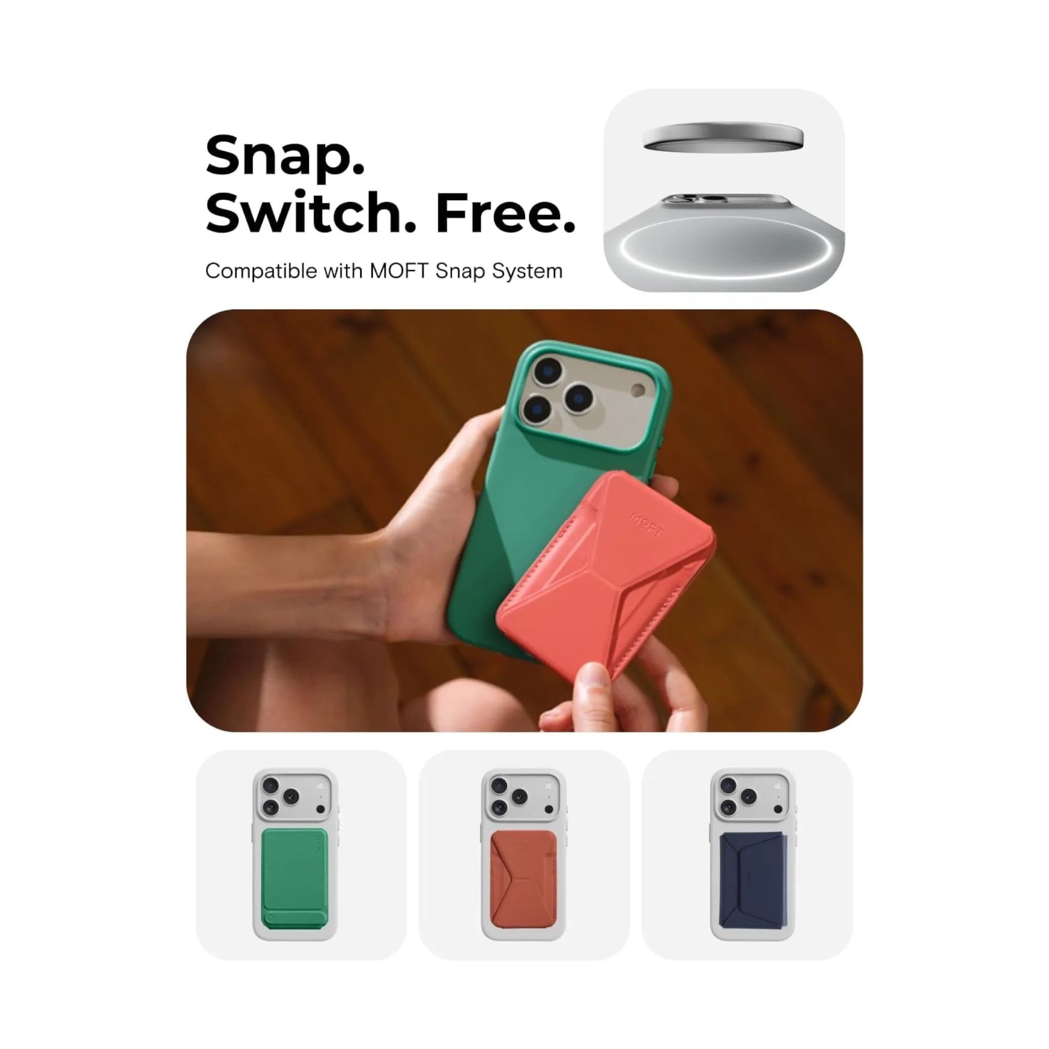 MOFT MOVAS Snap Case for iPhone 17 Pro Max - Clay MOFT MOVAS Snap Case for iPhone 17 Pro Max - Clay