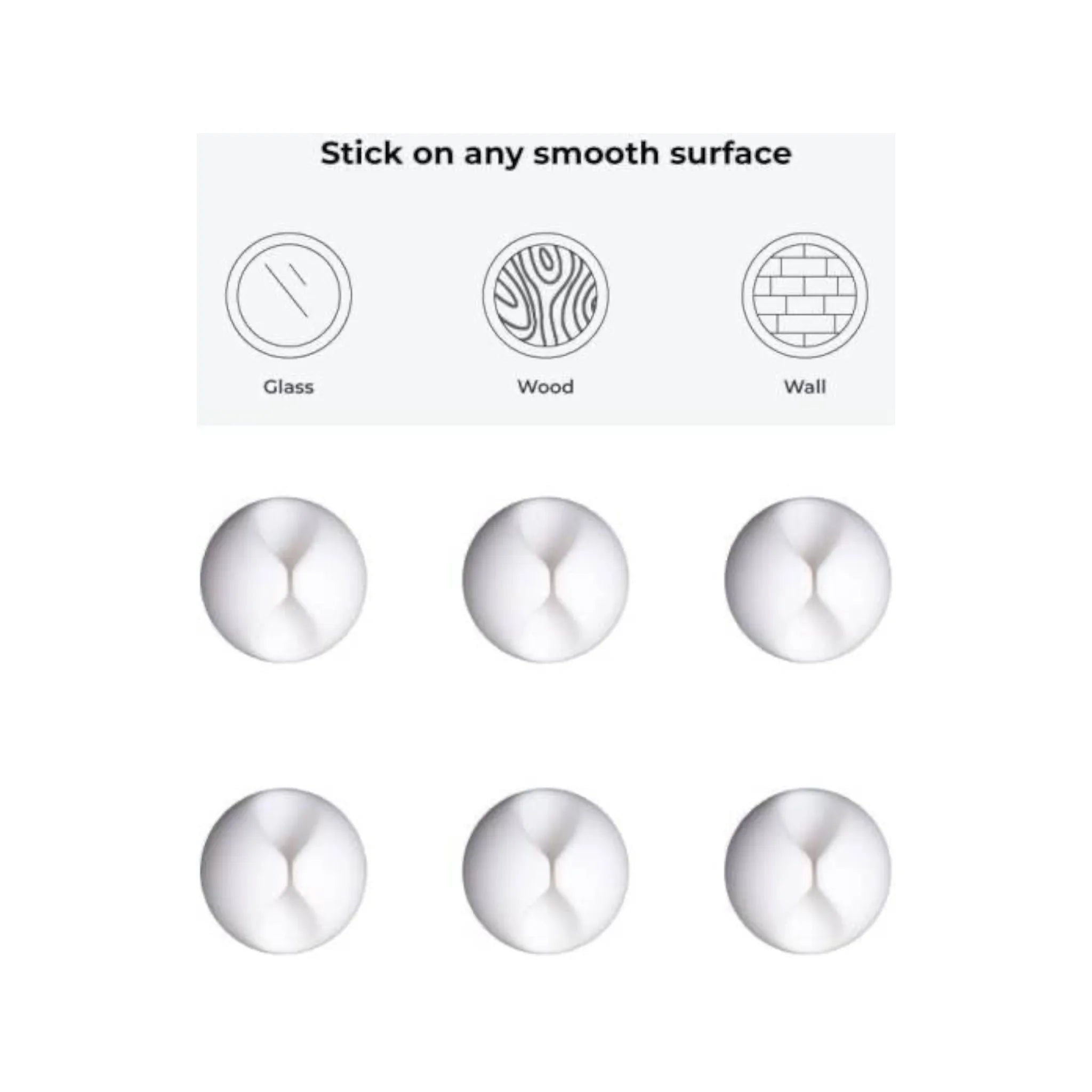 Blupebble Anchor One Cable Management 6pcs - White Blupebble Anchor One Cable Management 6pcs - White