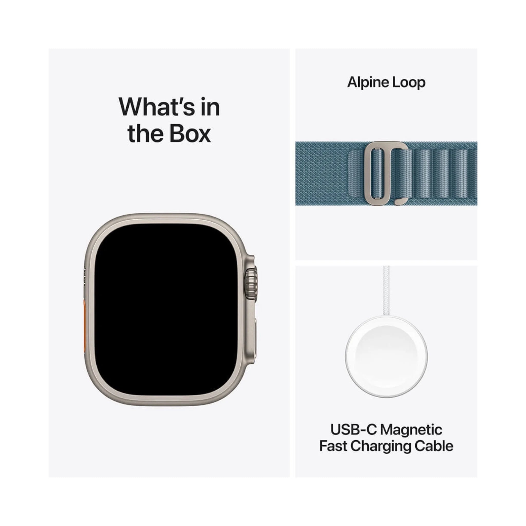 Apple Watch Ultra 3 GPS + Cellular, 49mm Natural Case Light Blue Alpine Loop Apple Watch Ultra 3 GPS + Cellular, 49mm Natural Case Light Blue Alpine Loop
