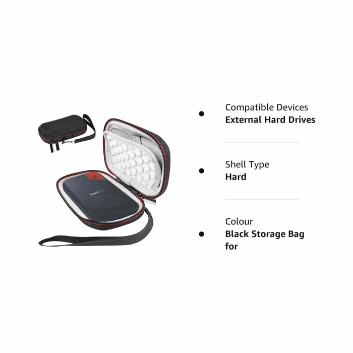 Hard Case for SanDisk Extreme Portable SSDs, 12.2x8x3.5mm, protective, portable with hand strap، at TaMiMi Projects in Qatar.