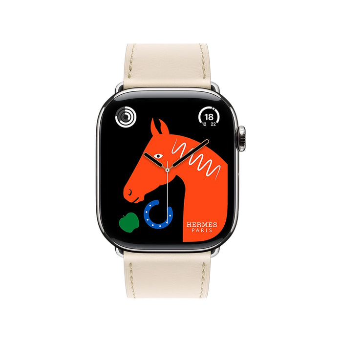 Apple Watch Hermès 46mm - Beton Single Tour, Available now from TaMiMi Projects in Qatar.
