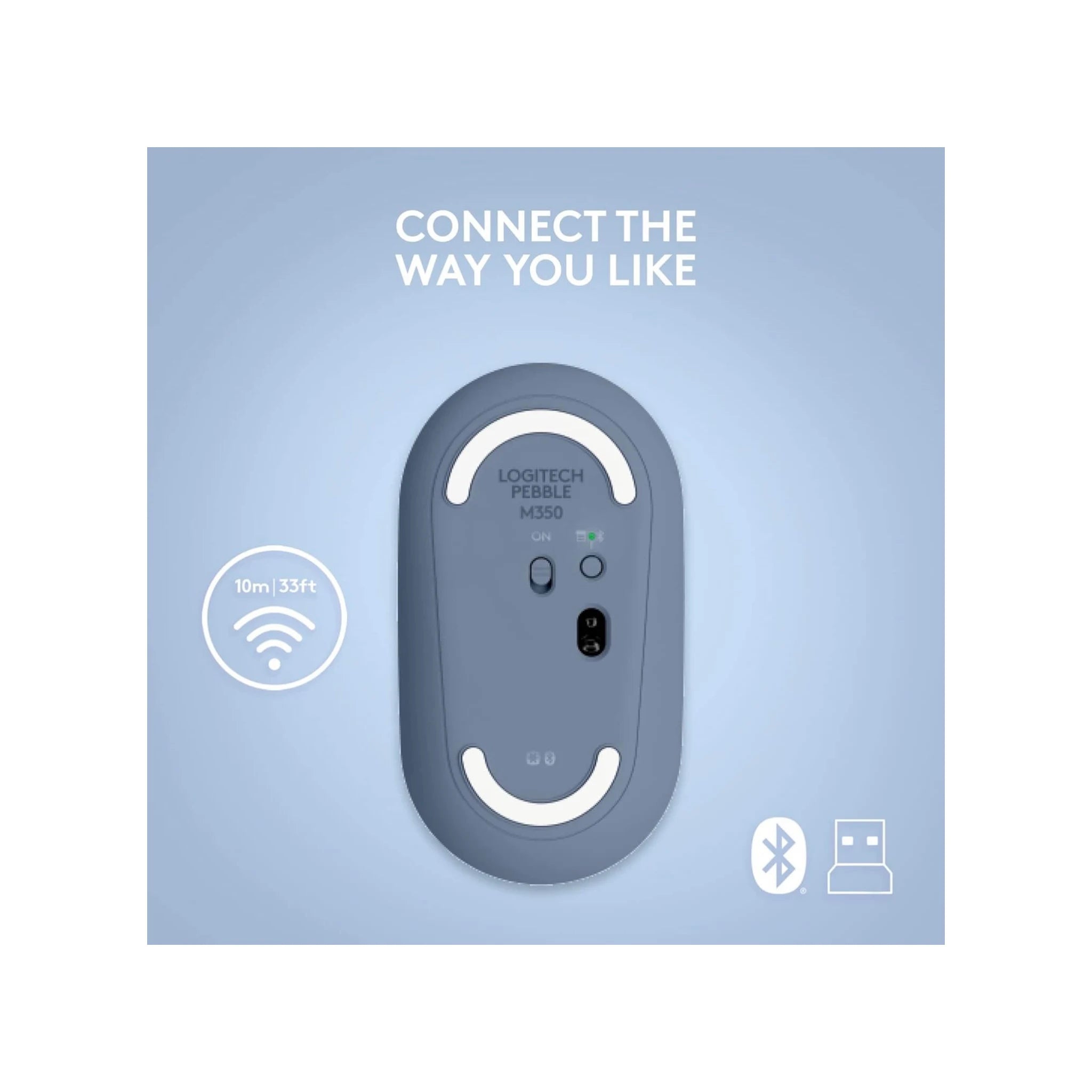 Logitech M350 Wireless Mouse - Blueberry Logitech M350 Wireless Mouse - Blueberry