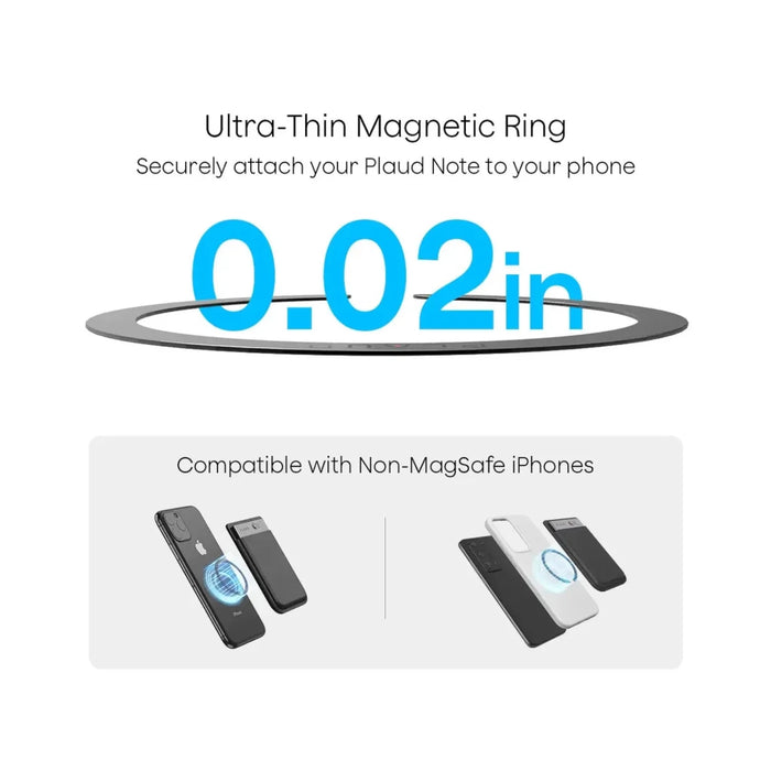 Plaud Note Accessory Kit - Charging Cable & Magnetic Ring, Available now from TaMiMi Projects in Qatar.