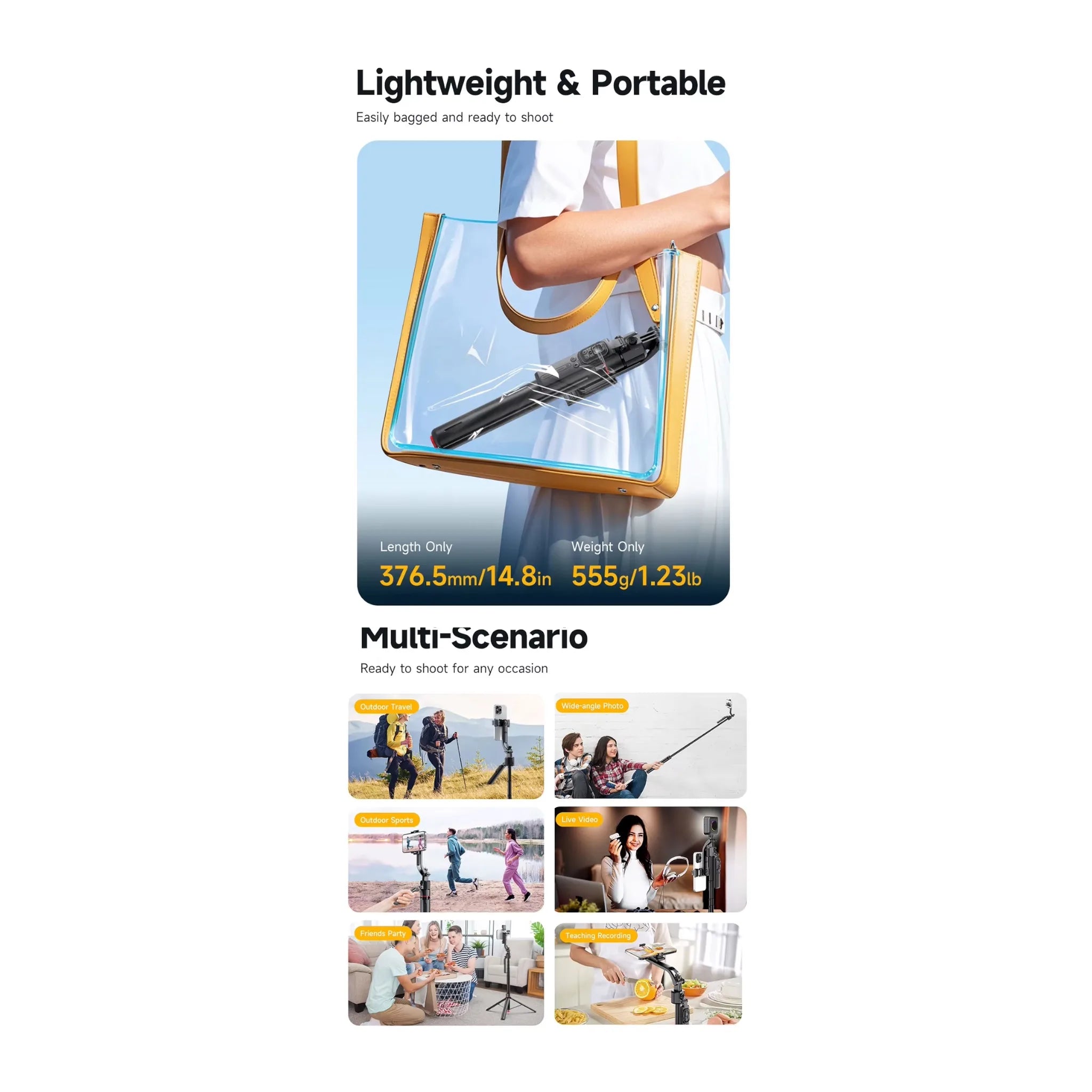 Tracking Gimbal Selfie Stick Tripod Tracking Gimbal Selfie Stick Tripod