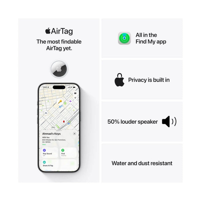 ‫احصل علي جهاز اير تاج من شركة ابل الجيل الثاني لدي تميمي بروجكتس في قطر. سماعة أعلى، تحديد موقع أدق وبطارية تدوم أكثر من سنة. 