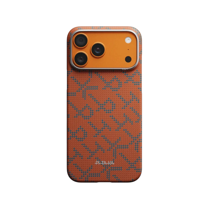 Pitaka iPhone 17 Pro Max Case - Leaping (Blue Orange) TaMiMi Projects Qatar.