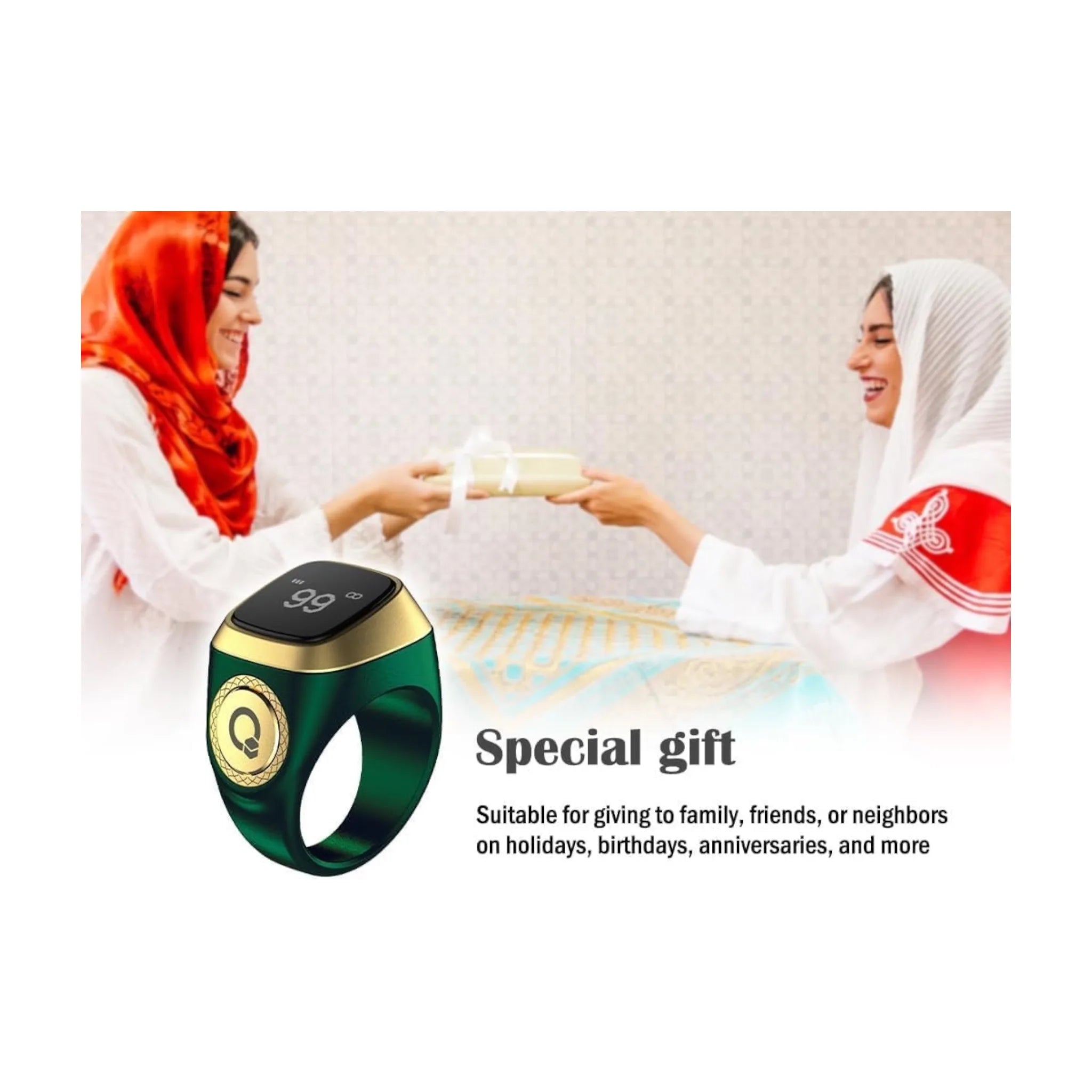 Zikr Smart Tasbih Ring with OLED Display Zikr Smart Tasbih Ring with OLED Display