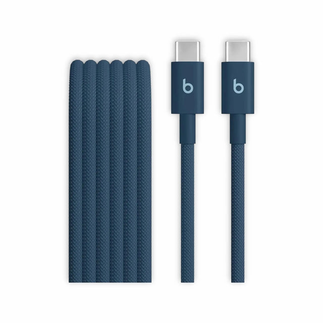 Beats USB‑C to USB‑C Woven Cable (1.5 m) - Nitro Navy, available now from TaMiMi Projects in Qatar.