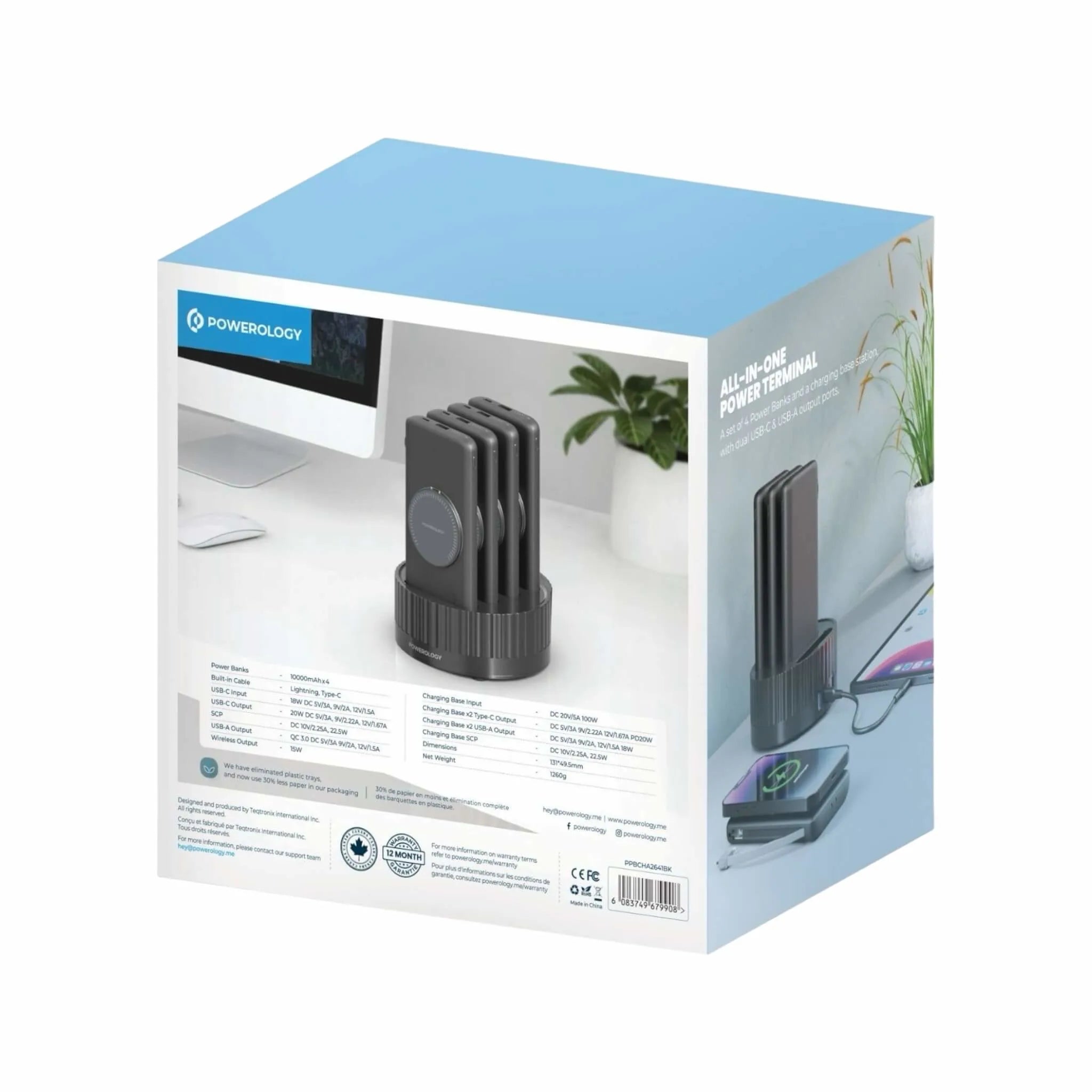 Powerology 4-in-1 Wireless Charging Station - Black Powerology 4-in-1 Wireless Charging Station - Black
