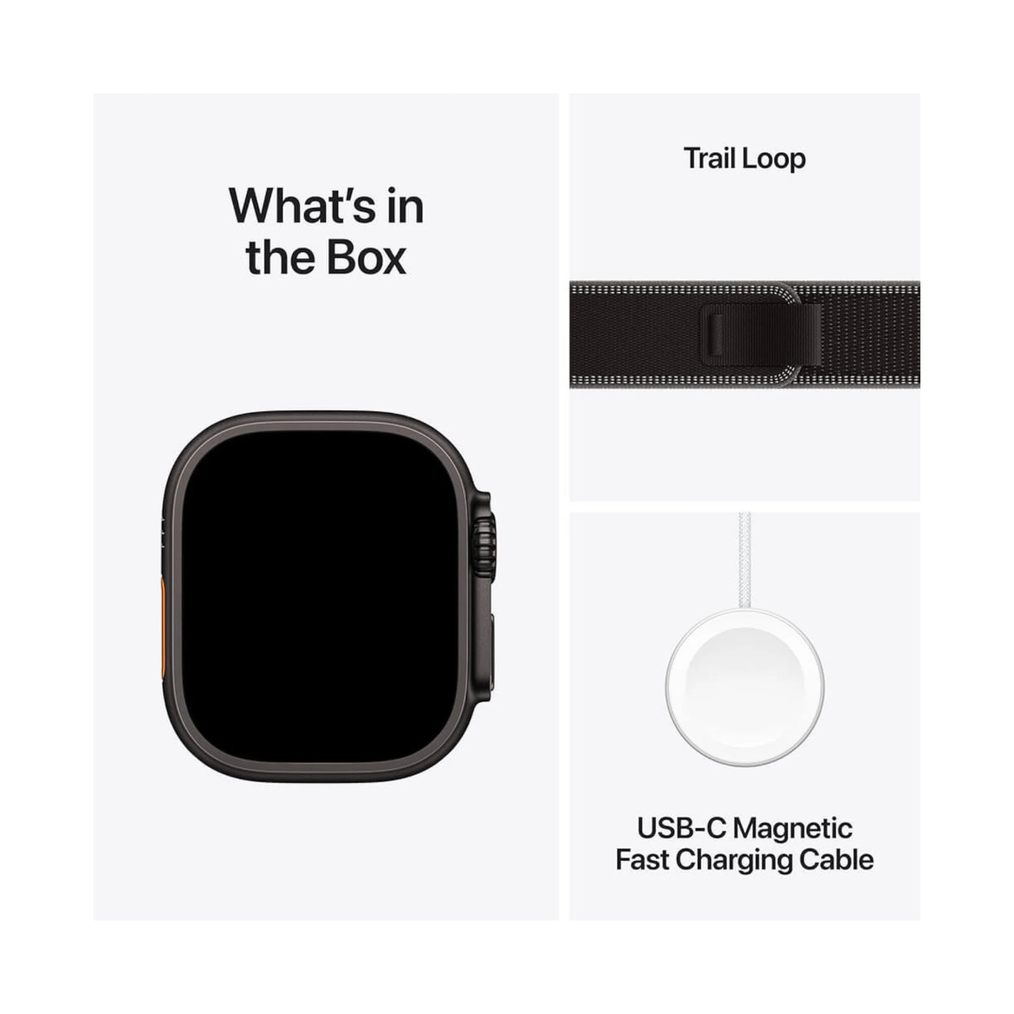 Apple Watch Ultra 3 GPS + Cellular, 49mm Black Case with Black/Charcoal Trail Loop Apple Watch Ultra 3 GPS + Cellular, 49mm Black Case with Black/Charcoal Trail Loop