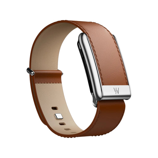 Whoop 5 LeatherLuxe Band in Chestnut/Cream (Straight) Crafted from genuine Italian leather, Available at TaMiMi Projects, Qatar.