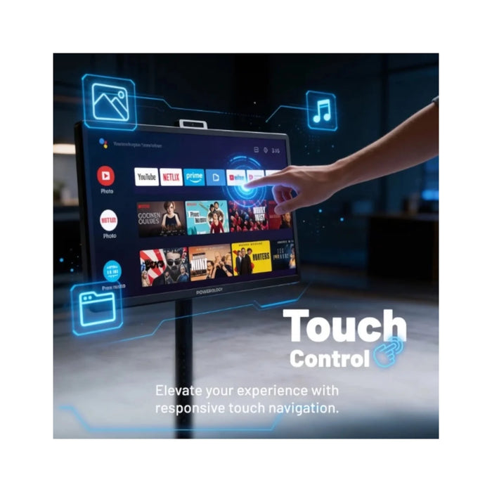 ‫احصل علي شاشة ذكية باورولوجي من تميمي بروجكتس في قطر. ٣٢ بوصة، Android 15، دقة Full HD، بطارية، واي فاي، بلوتوث، كاميرا مدمجة. 