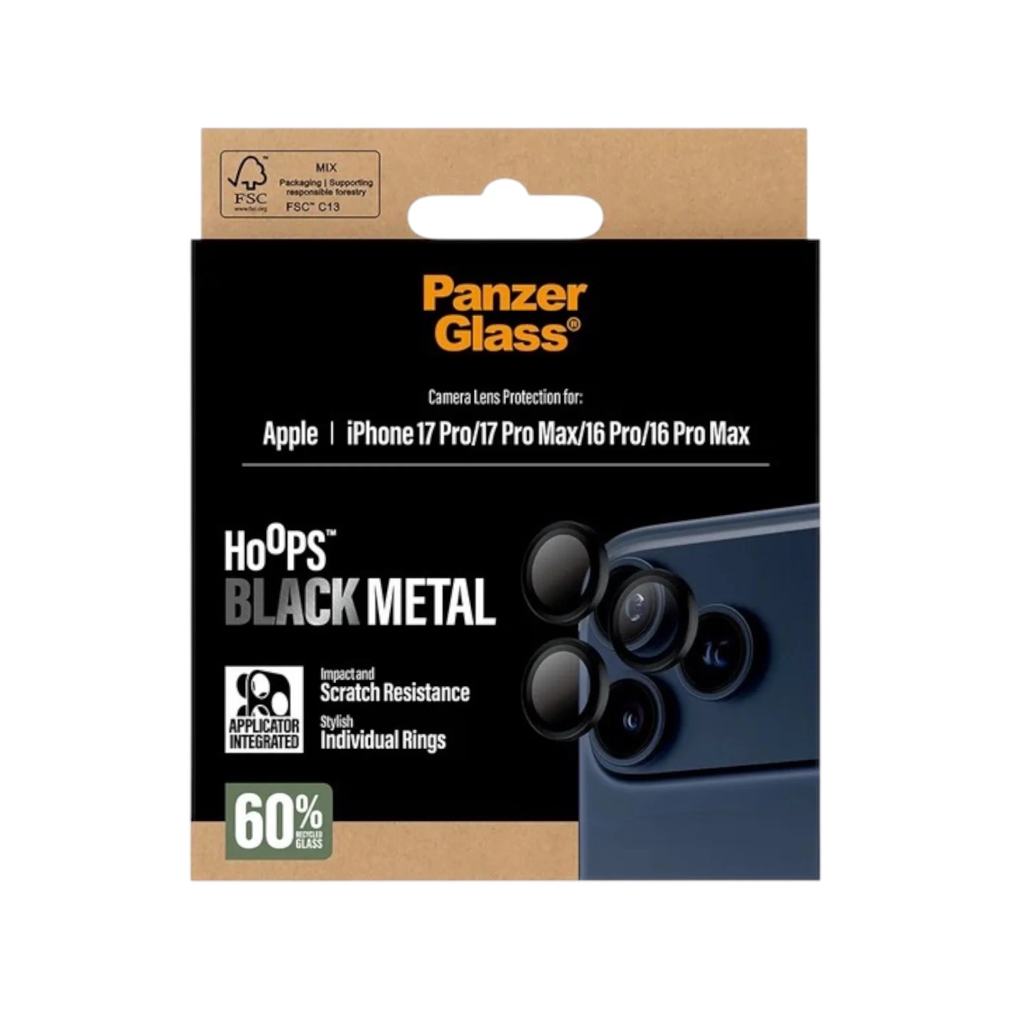PanzerGlass Camera Lens iPhone 16/17 Pro and Pro Max - Black PanzerGlass Camera Lens iPhone 16/17 Pro and Pro Max - Black
