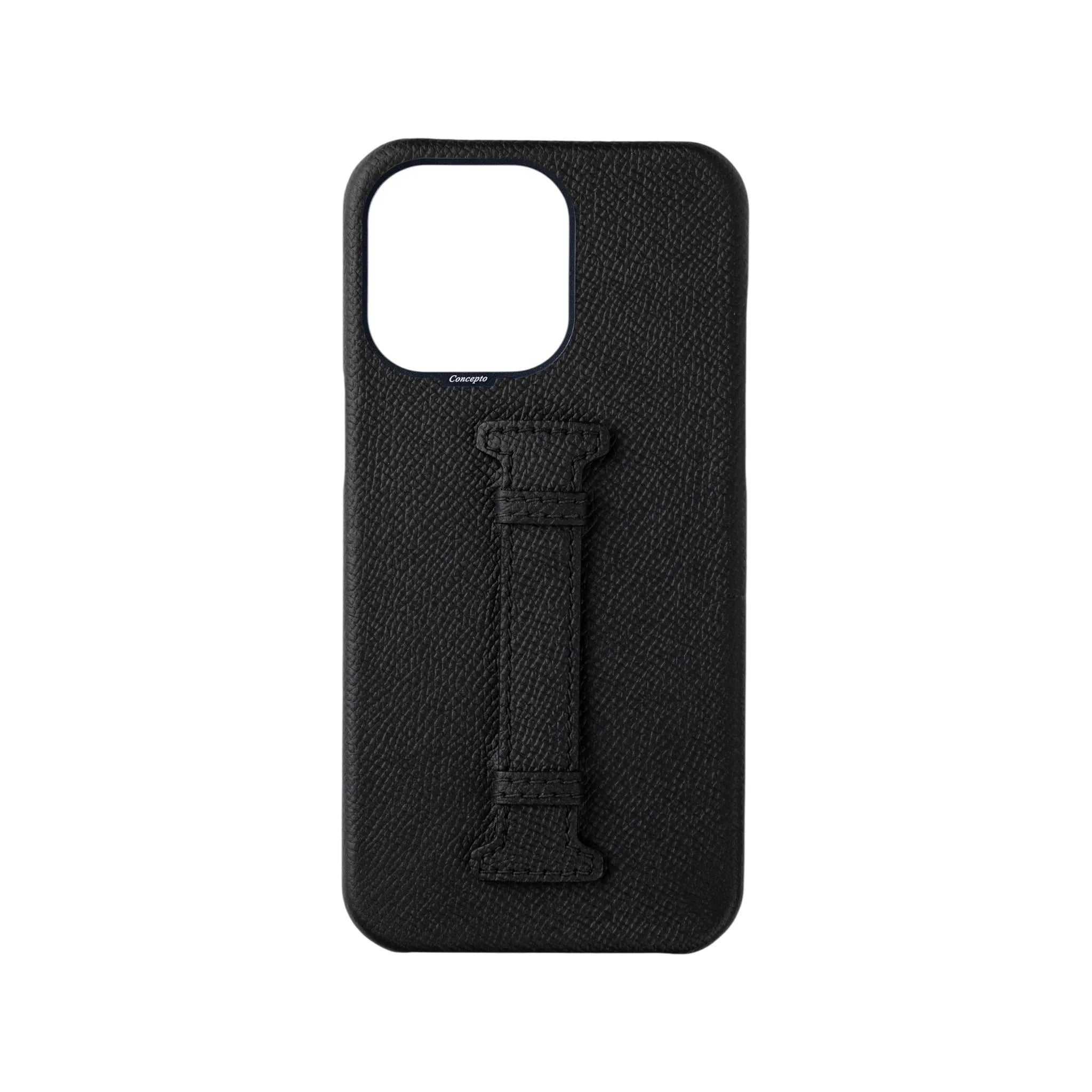 Concepto Epsom Middle Strap Case - Black | iPhone 16 Pro Max Concepto Epsom Middle Strap Case - Black | iPhone 16 Pro Max