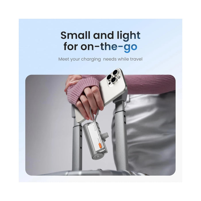 SHARGE Flow Mini Portable Charger 5000mAh with Built-in Cable, Available now from TaMiMi Projects in Qatar.