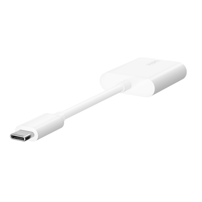 Charge and listen to music with the Belkin USB-C adapter. Fast charging up to 60W. Compatible with Samsung, Google Pixel, iPad Pro. "TaMiMi Projects - Qatar"