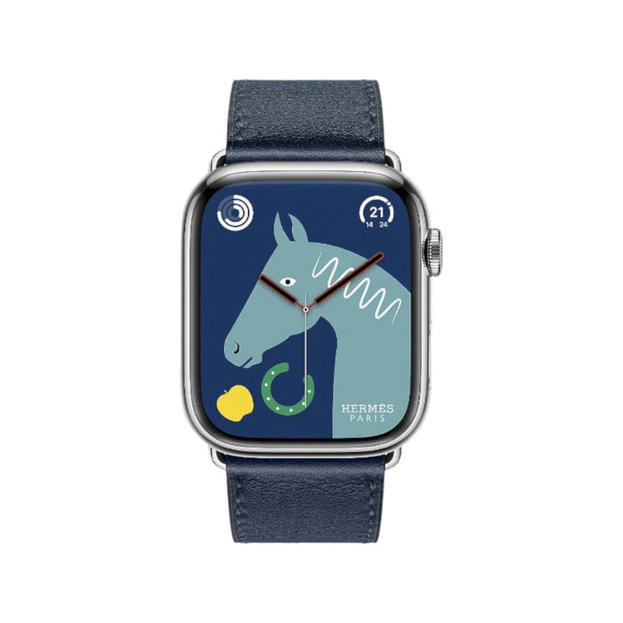 Hermès Apple Watch Band 46mm - Navy | TaMiMi Projects Qatar Hermès Apple Watch Band 46mm - Navy | TaMiMi Projects Qatar