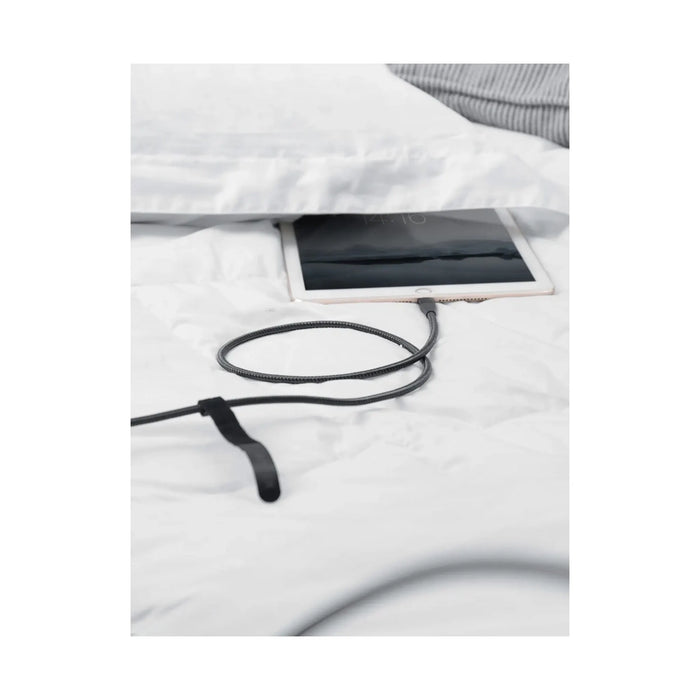 Anker USB-A to Lightning Cable (6 ft) - black, Supports fast & stable charging for Lightning devices, at TaMiMi Projects in Qatar.