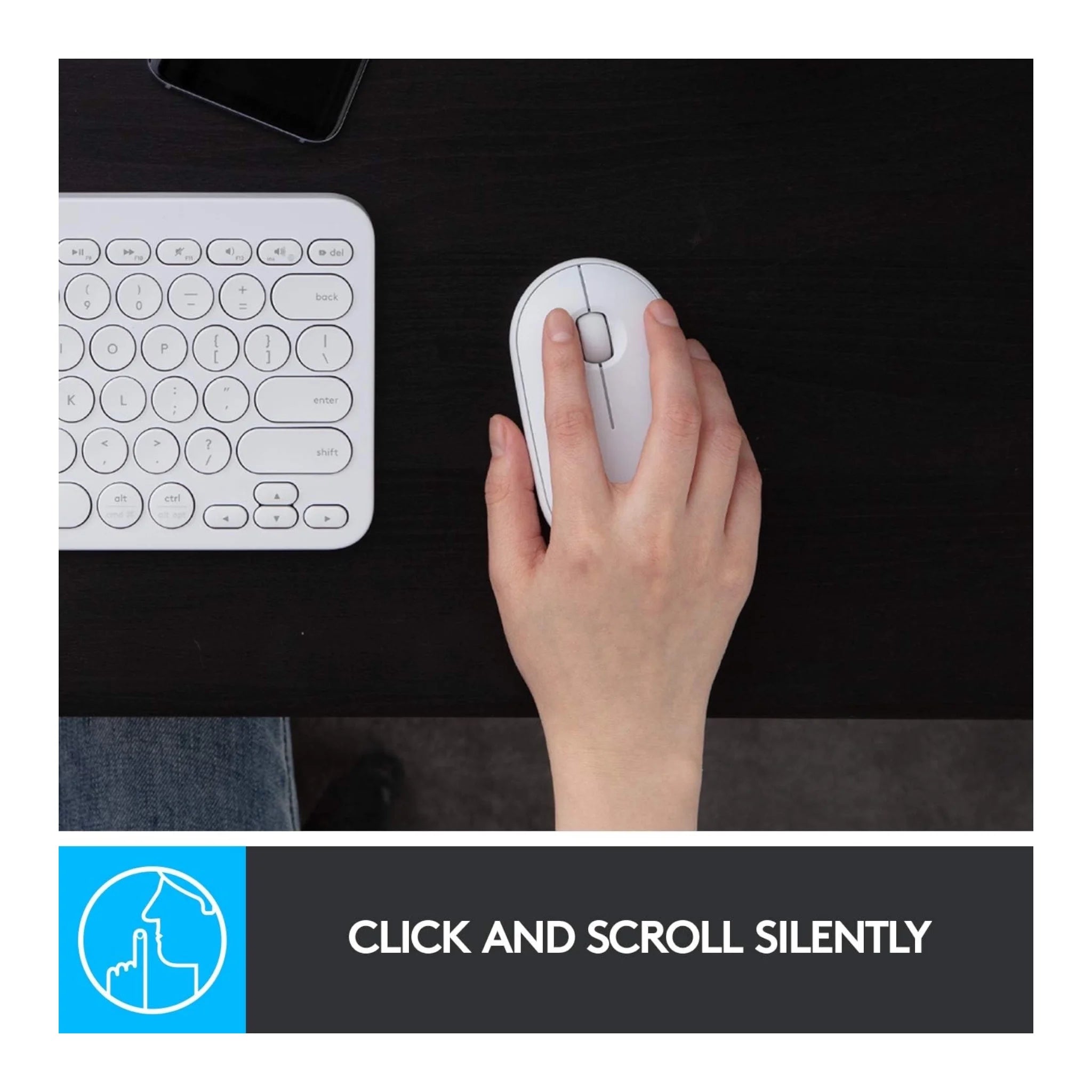 Logitech Pebble Slim M350 Wireless Mouse - White Logitech Pebble Slim M350 Wireless Mouse - White