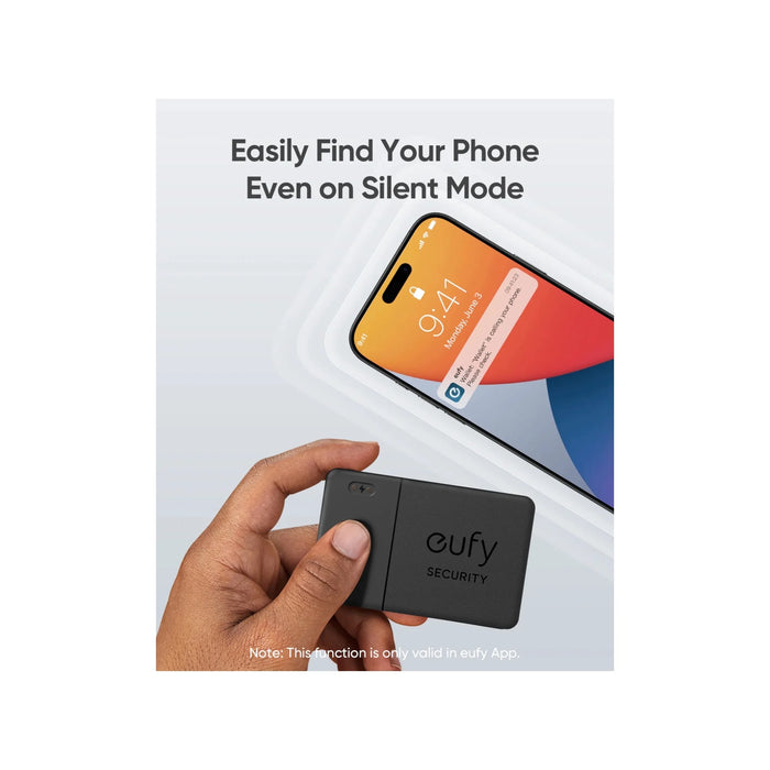 Eufy SmartTrack Card E30, Works with Apple Find My for global item tracking, water-resistant design. at TaMiMi Projects, Qatar