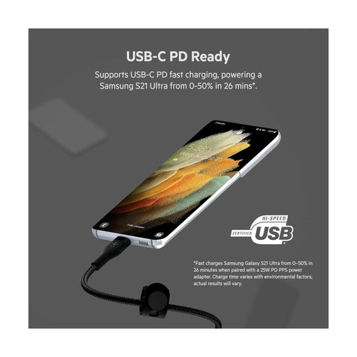 ‫ احصل على سلك يو اس بي سي من شركة بيلكن لدي تميمي بروجكتس في قطر. تصميم مضفر متين، شحن سريع لأجهزة اللابتوب والهواتف. 