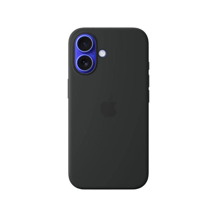 Apple iPhone 16 Silicone Case with MagSafe in Black, Available now from TaMiMi Projects in Qatar.