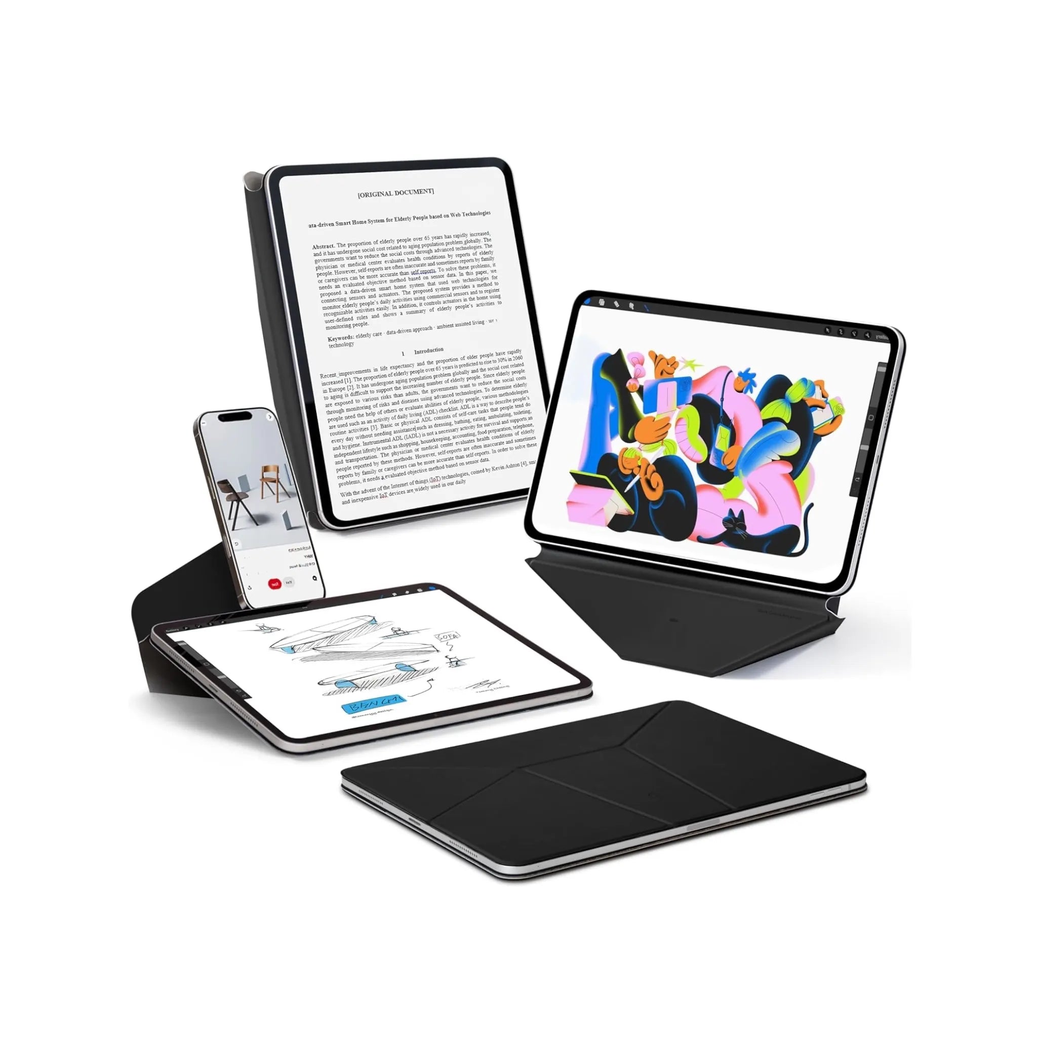 MOFT Dynamic Folio iPad Pro 13-inch (M5) - Black