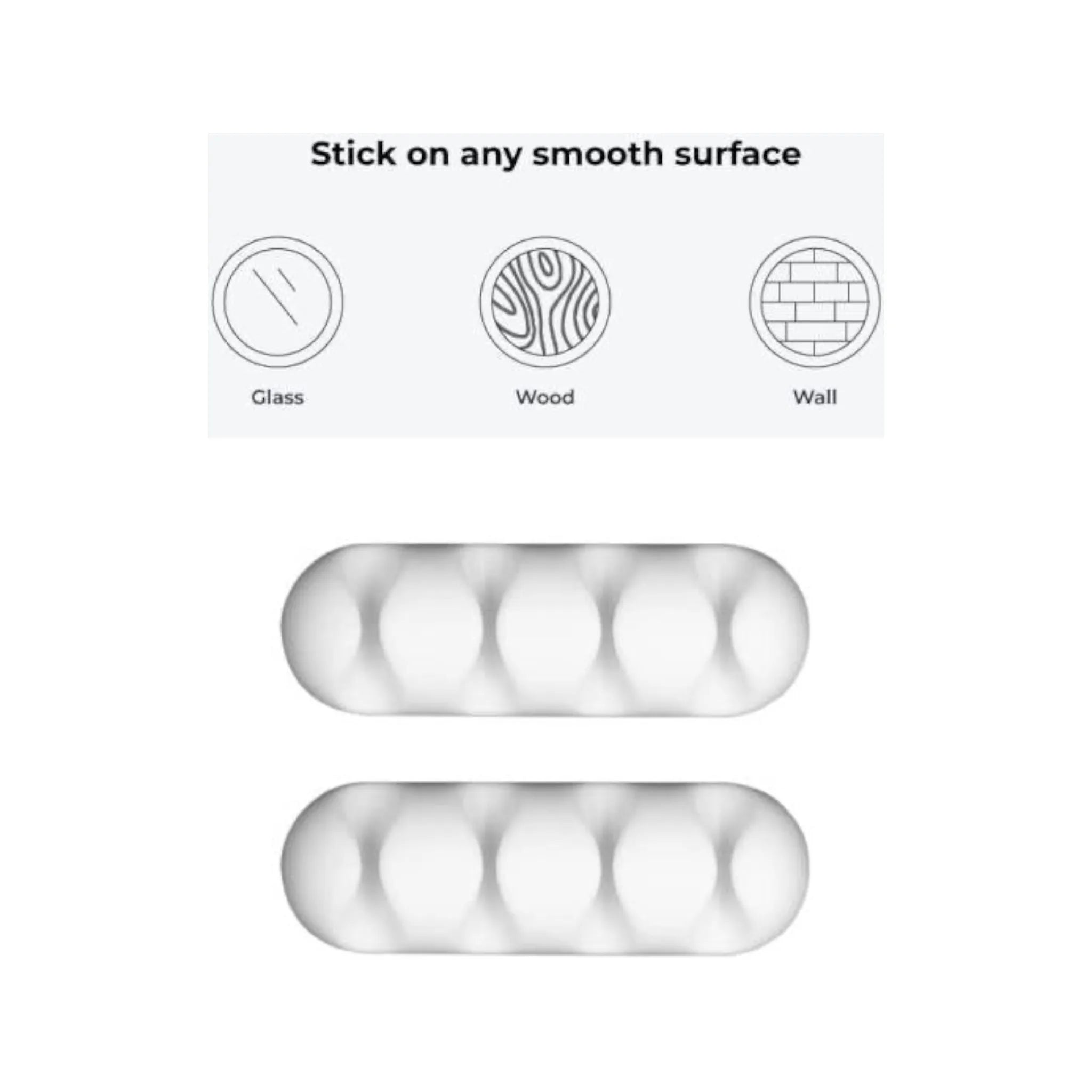 Blupebble Anchor Four Cable Management 2pcs - White Blupebble Anchor Four Cable Management 2pcs - White