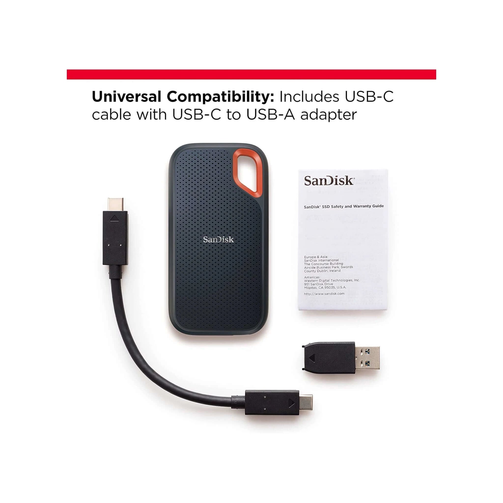 SanDisk Extreme Portable SSD 1050MB/s - 2TB SanDisk Extreme Portable SSD 1050MB/s - 2TB