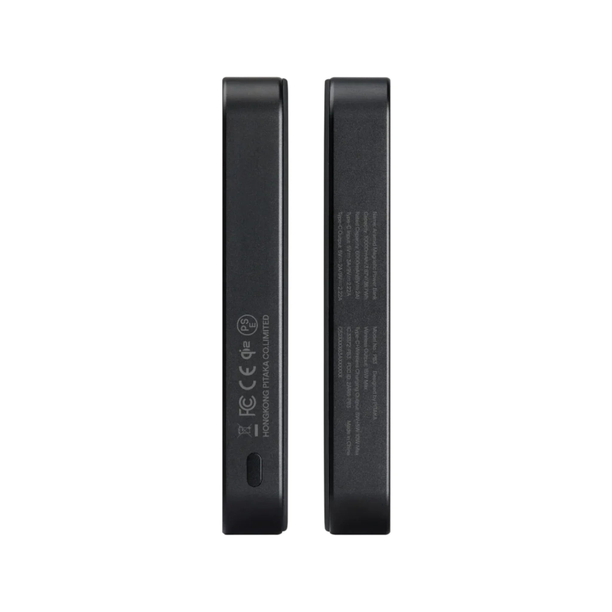 Pitaka Magnetic Power Bank 10000mAh Qi2 Wireless - Black Pitaka Magnetic Power Bank 10000mAh Qi2 Wireless - Black