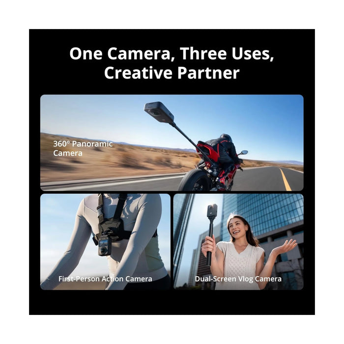 ‫احصل على DJI Osmo 360 Adventure Combo من تميمي بروجكتس في قطر. تصوير ٨ كي ، ٣ بطاريات، مقاومة للماء ومناسبة للمغامرات.