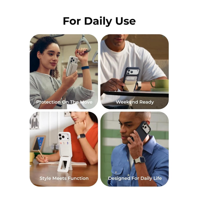 MOFT MOVAS Snap Case for iPhone 17 Pro - Jet Black, Available now from TaMiMi Projects in Qatar.