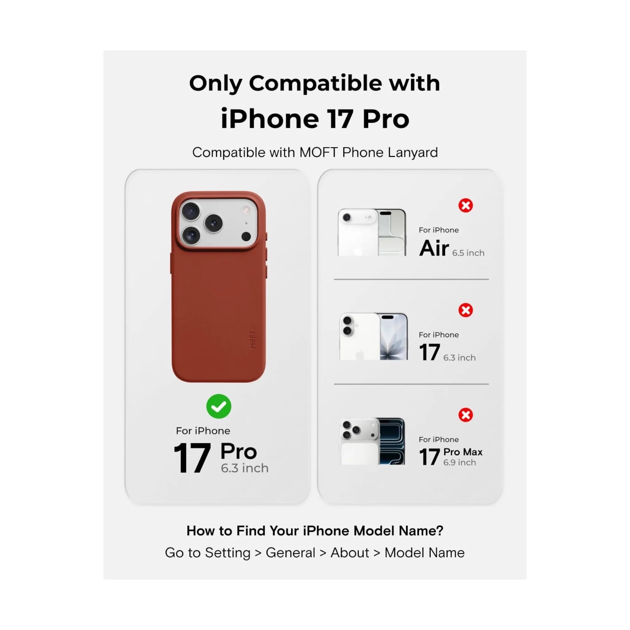MOFT MOVAS Snap Case for iPhone 17 Pro - Clay MOFT MOVAS Snap Case for iPhone 17 Pro - Clay