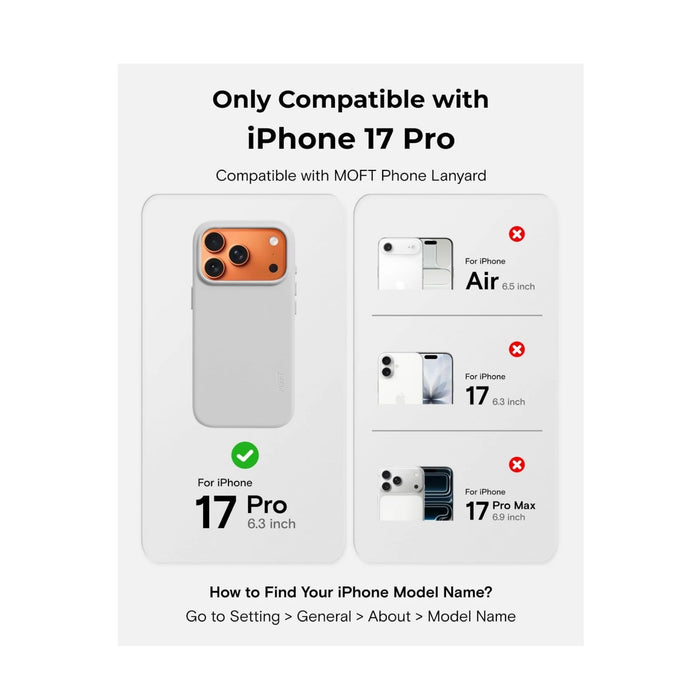 MOFT MOVAS Snap Case for iPhone 17 Pro - Misty Cove, Available now from TaMiMi Projects in Qatar.