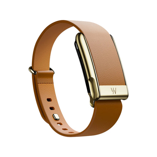 Whoop MG LeatherLuxe Band in Camel (Tapered) Crafted from genuine Italian leather, Available at TaMiMi Projects in Qatar.