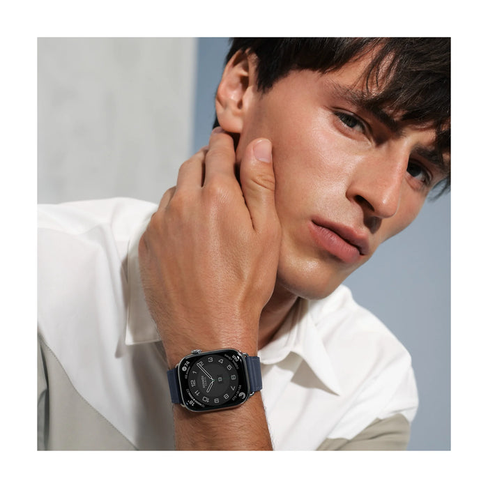 Hermès Apple Watch Band 46mm Swift - Navy